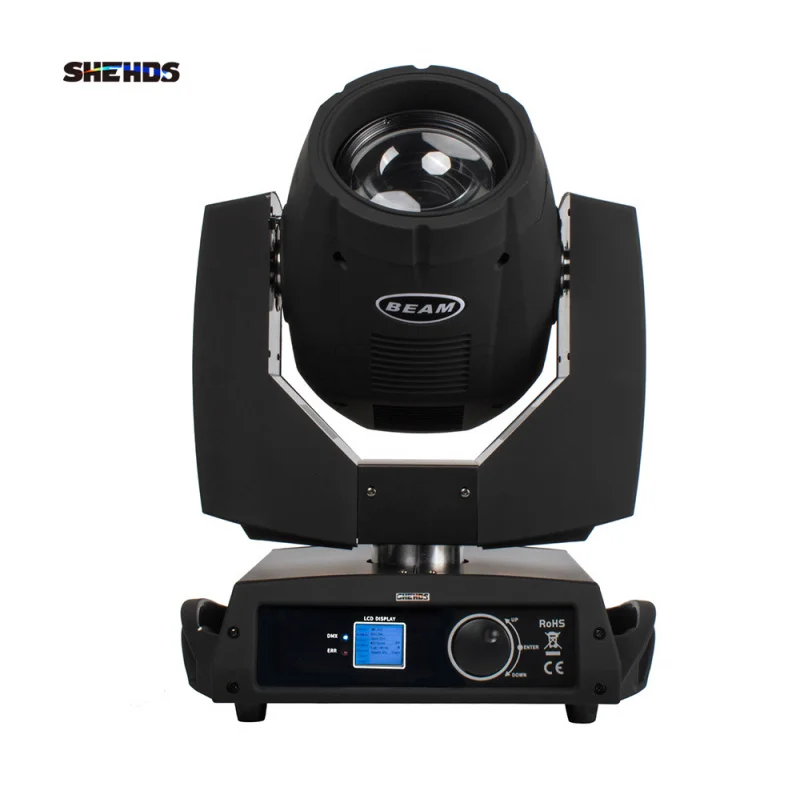

Stage Lighting Performance Equipment 230w 7r Beam Moving Head Light DMX512 Button Rotating Pattern Light for Wedding and Perform