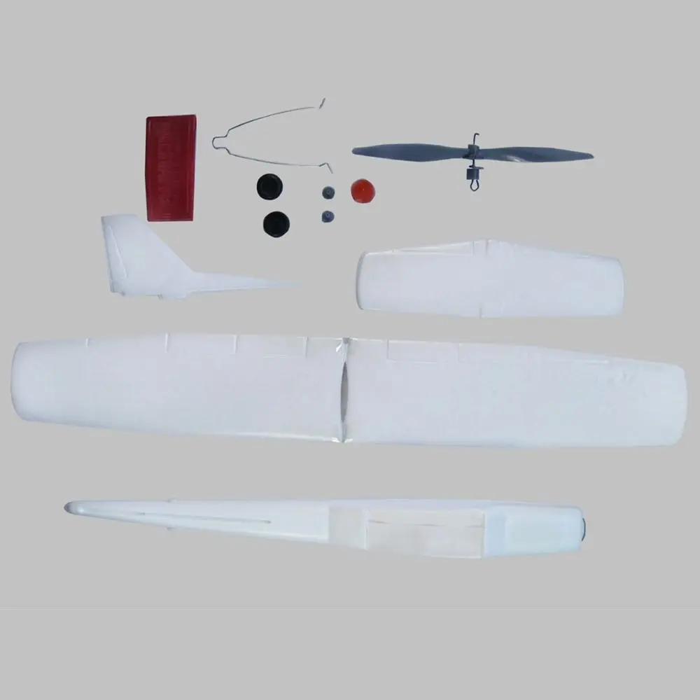 DIY Rubber Band Powered Airplane Rubber-powered Red&White Outdoor Science Popularization 410*515*210mm