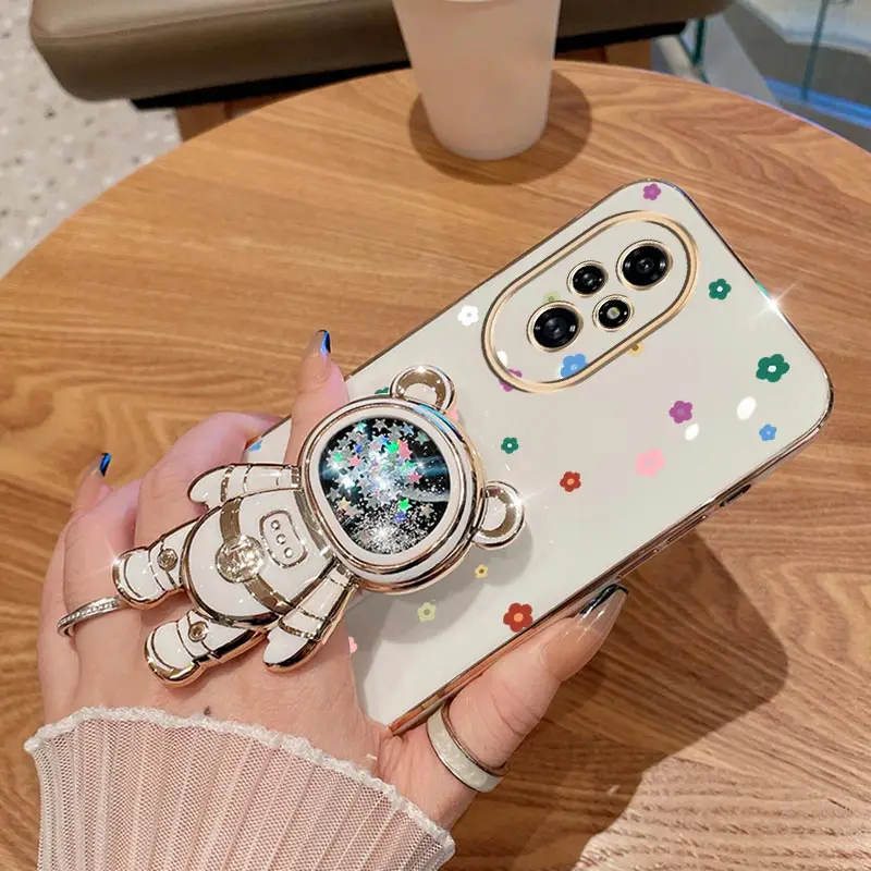 Pearl Strap Lanyard Nice Flower Bear Phone Holder Case On For Huawei Honor 9X Pro 60 70 80 90 100 200 300 Pro Ultra Y9s Cover