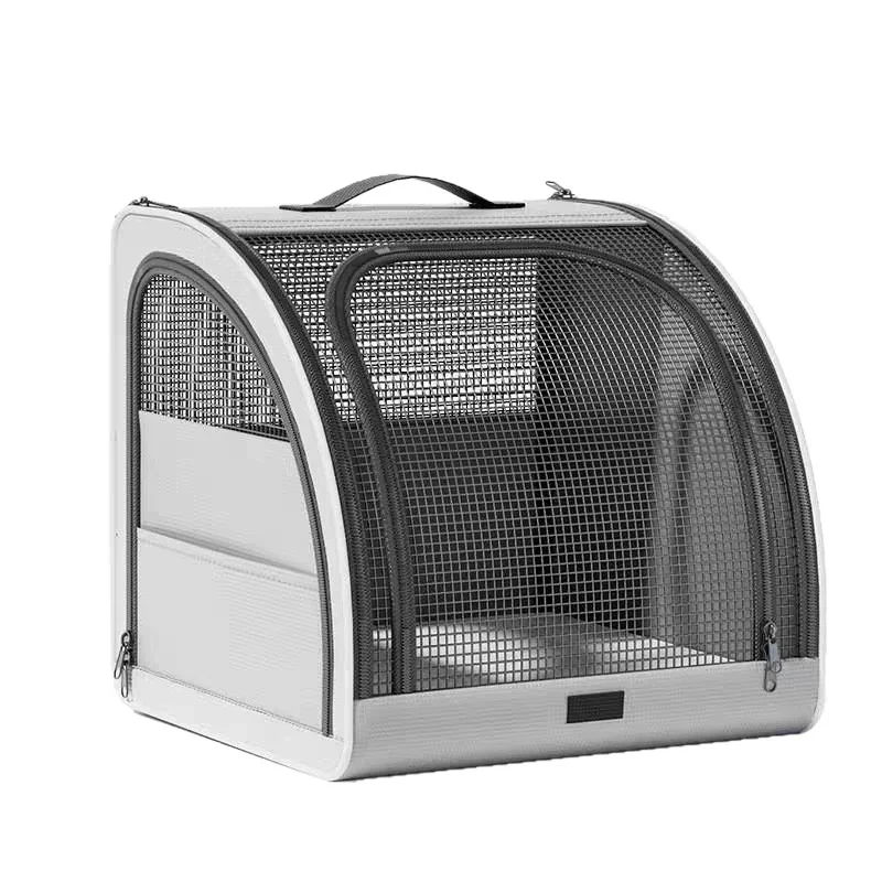 Pet car carrier foldable dog cage essential for long-distance car rides pet rear trunk dog passenger seat travel bag