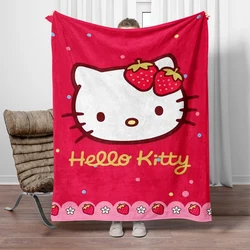 Hello Kitty blanket Sanrio adorns cute girl room to keep warm blanket super cute thin blanket  Portable  Anti-Pilling  Picnic