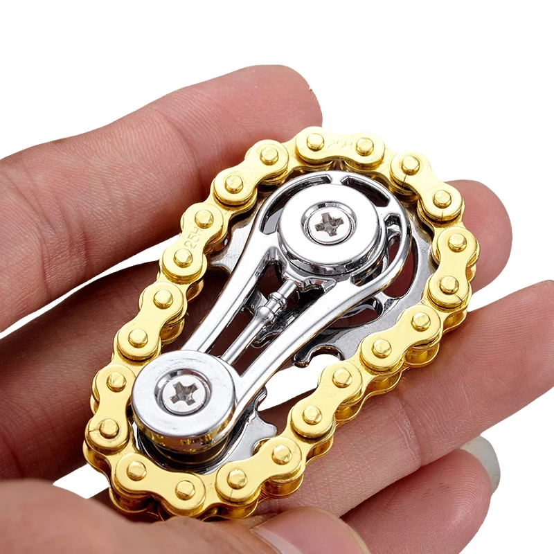 Fingertip Gyro Mecânica Metal Sprocket Volante para Crianças e Adultos, Brinquedos de Descompressão, Anti-Stress Spinning Top Giroscópio