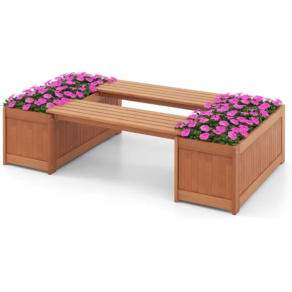 

Пара уличных деревянных скамеек, приподнятая садовая кровать с открытым дном, прочные горшки для овощей, скамейки для лужайки на балконе