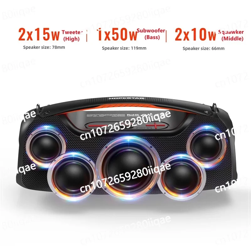 A60 portable Bluetooth speaker 100W high-power 15000mAh super endurance with microphone stereo karaoke wireless speaker