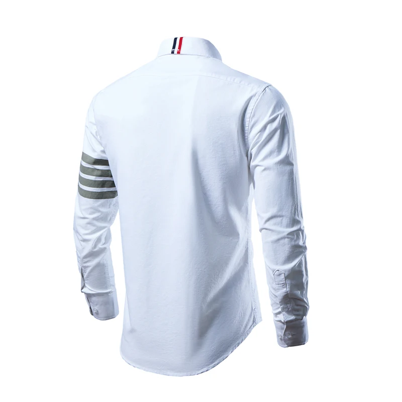 2024 Trend Mens Shirts Casual Soft Thin Cotton Slim Luxury Long Sleeve Striped Solid Shirt Male Streetwear M-8XL 1063