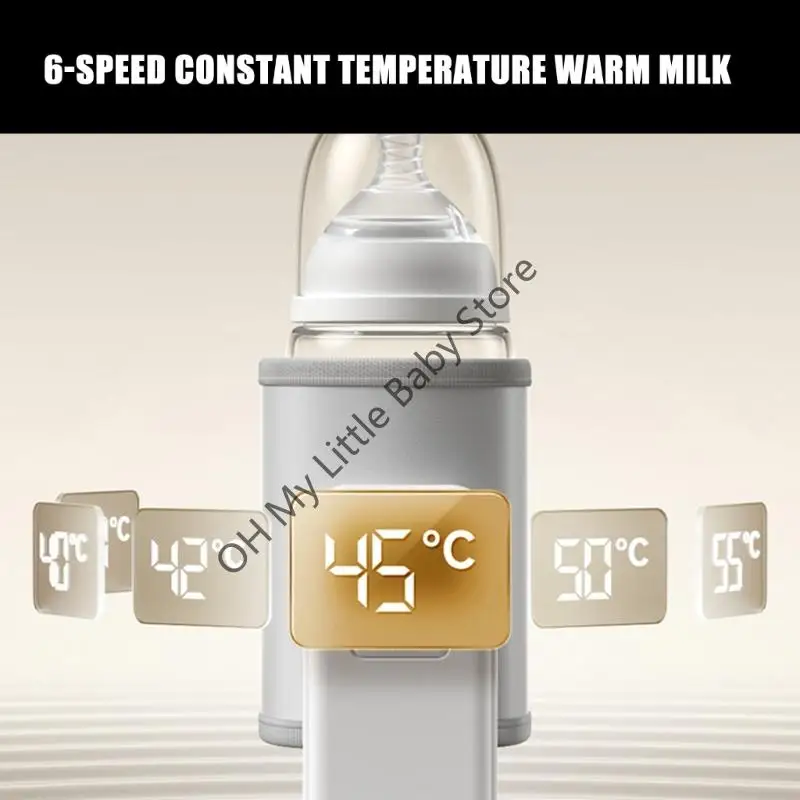 M76C USB C Powered Insulated Milk Bottle Cover 6 Temperature Option Digital Control