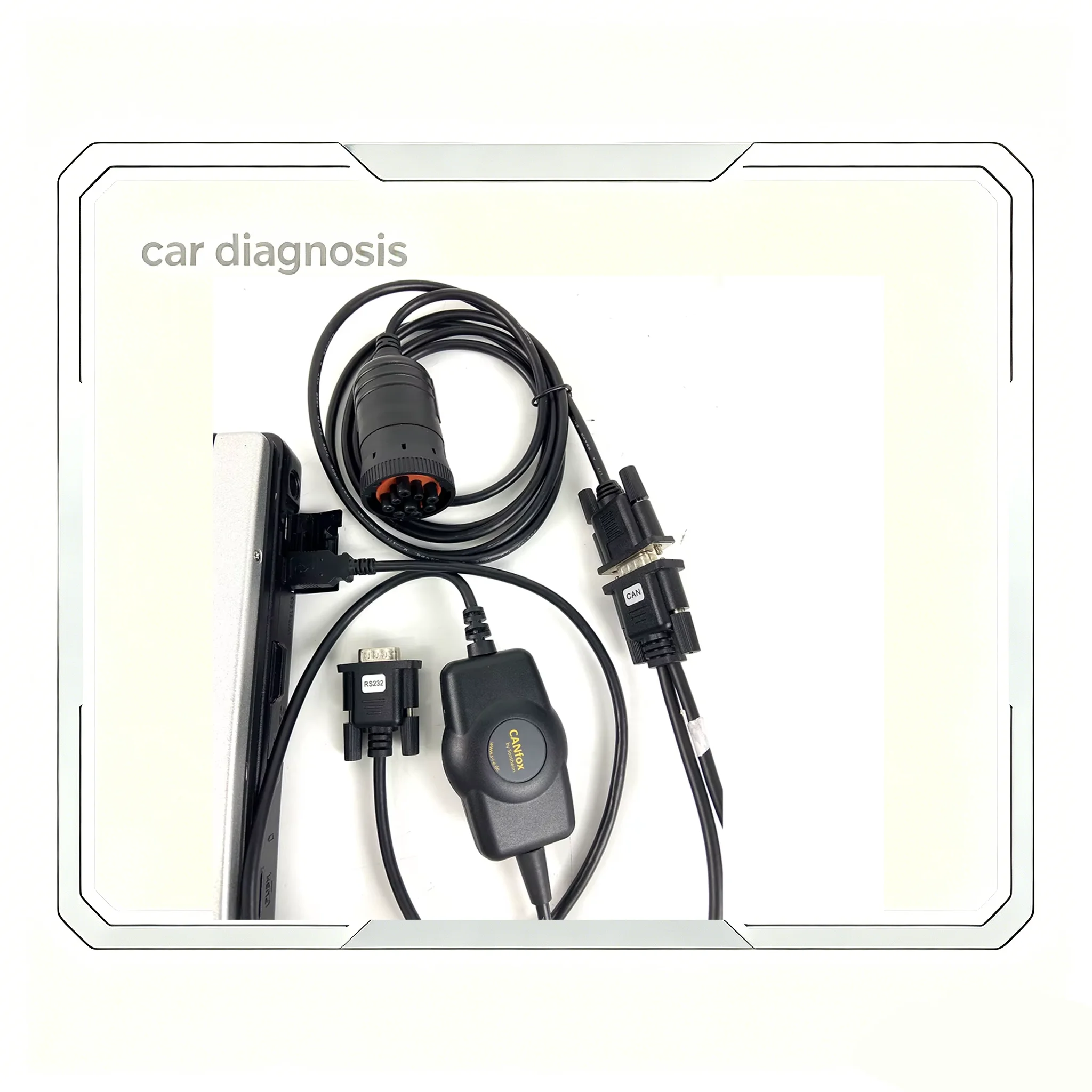 

for Liebherr engine Heavy Duty Truck Diagnostic Kit with DB9 to 9-Pin Deutsch Cable Canfox Vehicle Monitoring System RS232