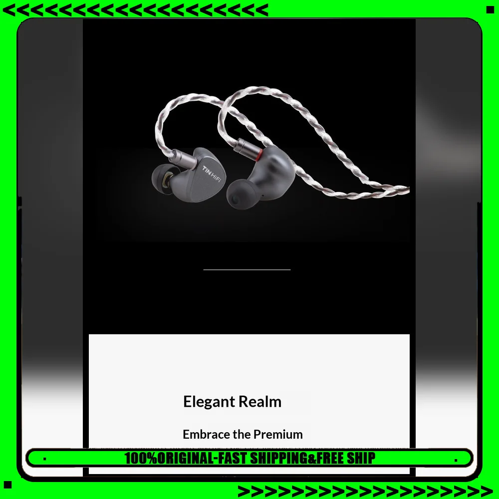 TINHIFI T5S Wired HiFi In-Ear Earphones 10mm Topping Dynamic Driver 0.78mm 2Pin Detachable Cable For Gifts
