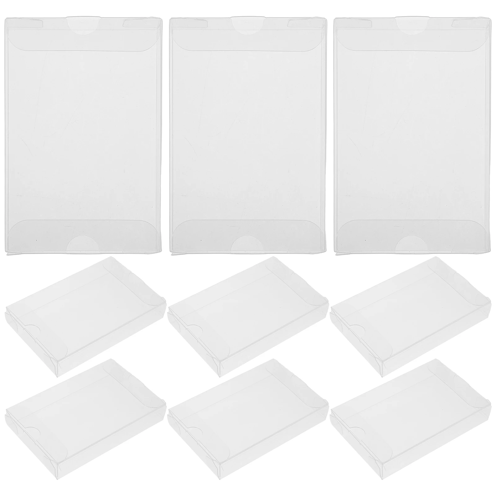 8pcs PVC Case High Transparency Tape Storage Box Storage Boxes Cassette Box Vintage Audio Protector Organizer