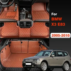 Car Floor Mats For BMW X3 E83 2005 2006 2007 2008 2009 2010 Car Trunk Mat boot carpet Interior Accessories
