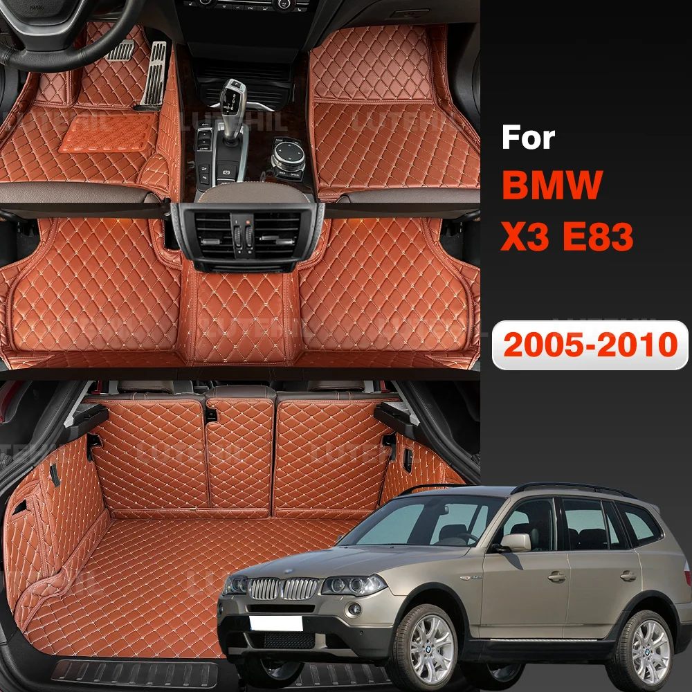 Car Floor Mats For BMW X3 E83 2005 2006 2007 2008 2009 2010 Car Trunk Mat Boot Carpet Interior Accessories