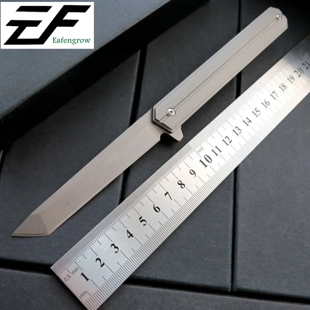 New Arrival EF219 Multi Colours Folding Knife D2 Steel Blade TC4 Titanium Alloy Handle Camping Outdoor Knives