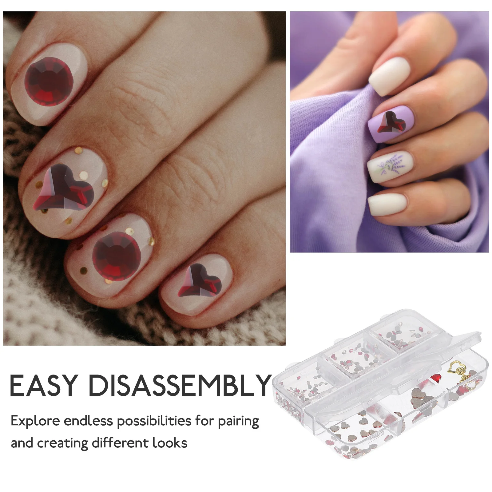 

Crystal Art Charms Rhinestone Nail Gems Decorations For Women Small Colored Rhinestones Nail Jewelry Supplies