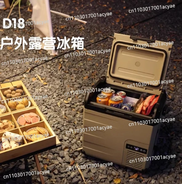 18L Mini Portable Solar Cell Car Refrigerator Batter Cooling 12V/24v High Quality Compressor Outdoor Camping Trip
