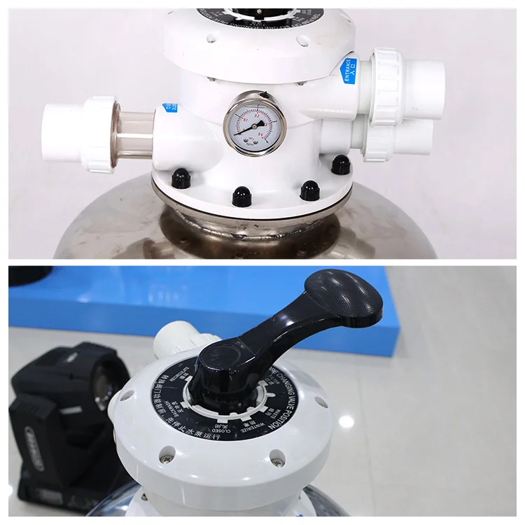 Water Faery Custom Size Large Capacity Top Mount Sand Filter Stainless Steel 304/316 for Swimming Pool 16.4-38.4m/h Flow
