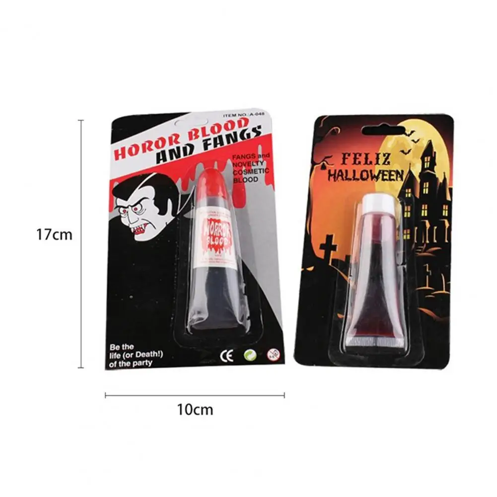 Sangue simulato per decorazioni di Halloween piccolo Kit di trucco Cosplay di Halloween con sangue simulato portatile con realistico