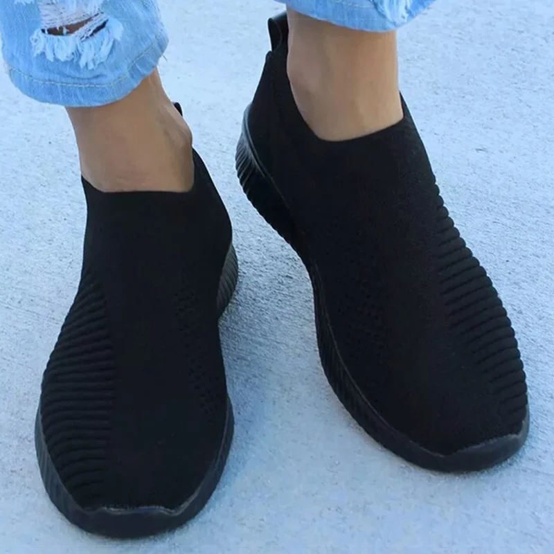 

Женские кроссовки без шнуровки на плоской подошве, женская повседневная обувь, весна-лето, спортивные кроссовки, носки, спортивная обувь, спортивная женская теннисная обувь