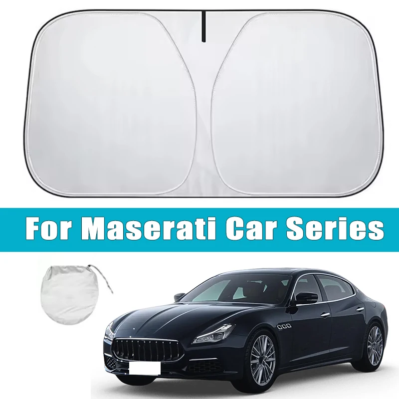 

Car Windshield Sunshades Cover for Maserati Ghibli Levante Quattroporte MC20 GranTurismo GranCabrio Sun Protection