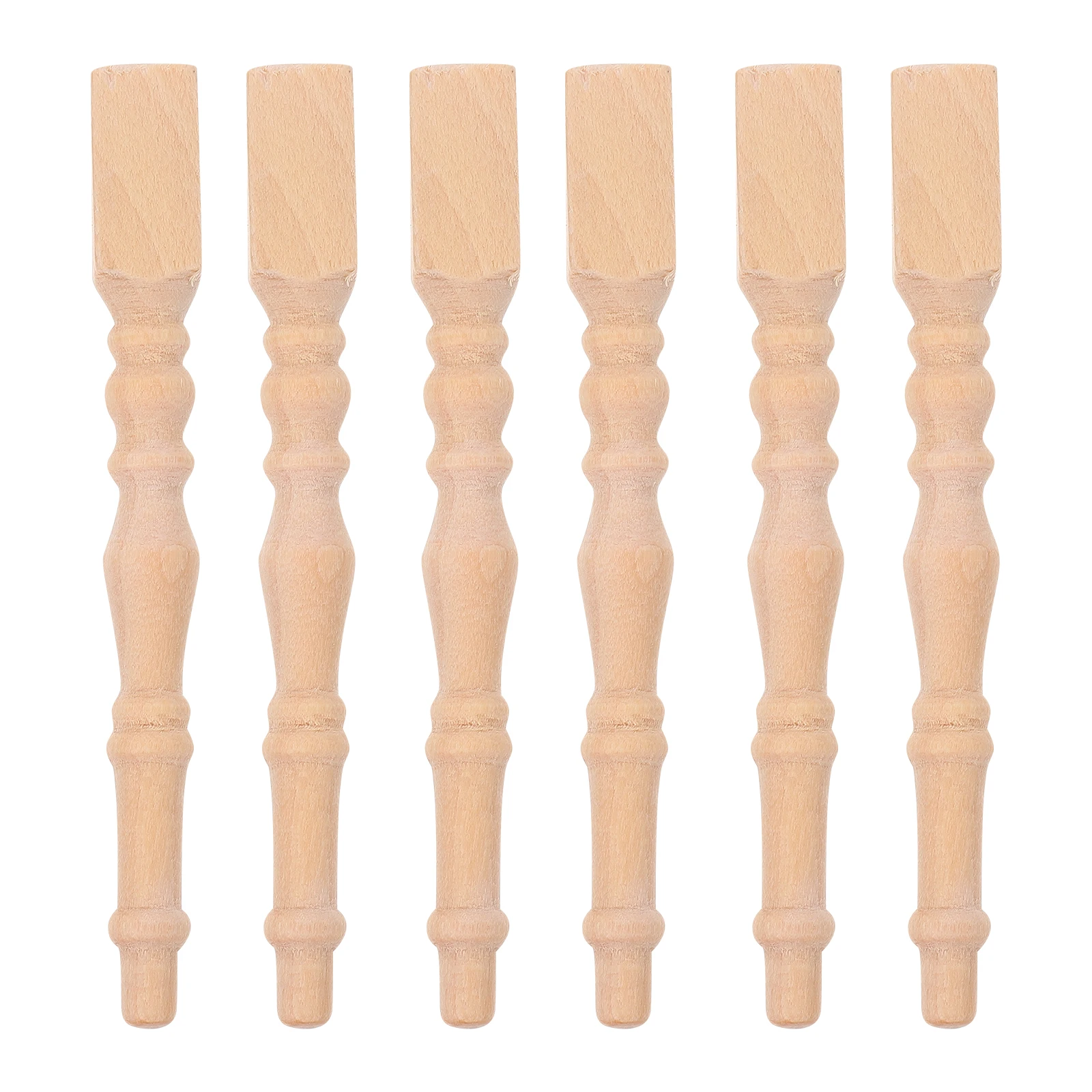 6 قطعة أرجل طاولة مصغرة خشب طبيعي قواعد طاولة صغيرة لتقوم بها بنفسك محاكاة الدعائم اللعب لوازم المنزل المفروشات المنزلية الصغيرة