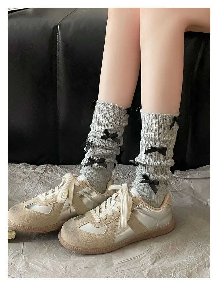 Retro Unique Color Matching Women's Board Shoes New Silver Spliced Women Thick Heels Sole Women Casual Shoes Single Shoes 24-209