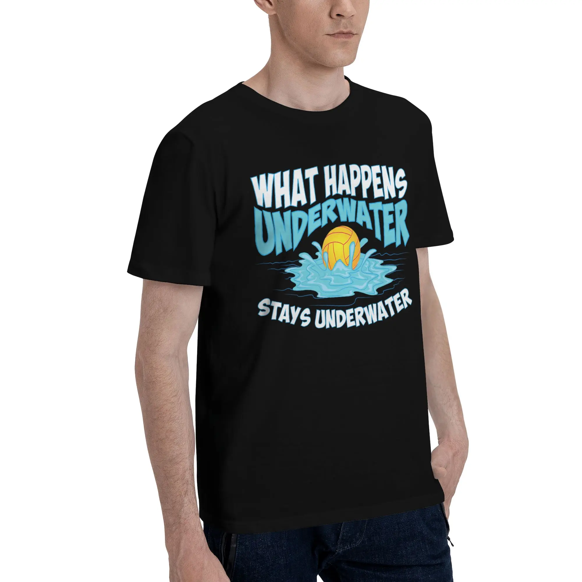Water Polo Player  Print T Shirts Men Women  100% Cotton  Tee Shirt Clothing