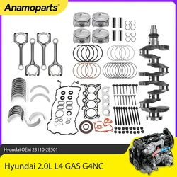 Engine Overhaul Rebuild Gasket Kit Crankshaft Con Rod Bearing Set Piston Fit 2.0 L G4NC For Hyundai Tucson Kia Forte5 2.0L GAS