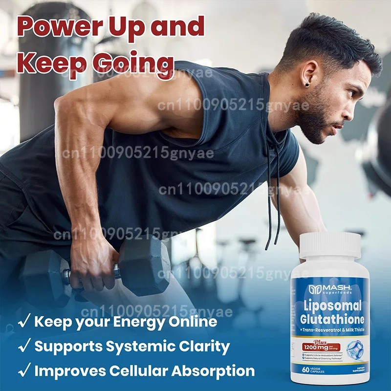 

Kexinsh 2000 MG Liposomal Glutathione Softgels, Max Absorption, Active Form L-Glutathione Reduced (GSH), with Hyaluronic Acid