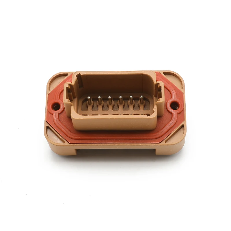 

DT13-12PD DEUTSCH 12Pin Brown Waterproof circuit board PCB bending Angle 90° Angle Automotive Connector