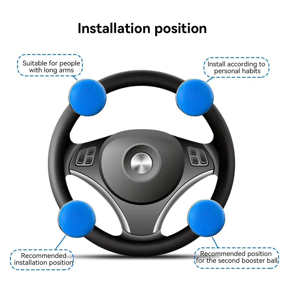 Car Wheel Spinner Rotating Steering Wheel Knob An-slip Ball Shaped Bearing Power Handle One Hand Steering Boost Automobile Parts