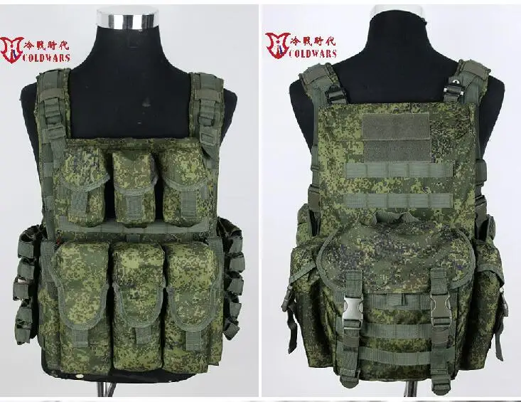 男性用のロシアの戦術的なカモフラージュベスト、緑の屋外男性、コピー