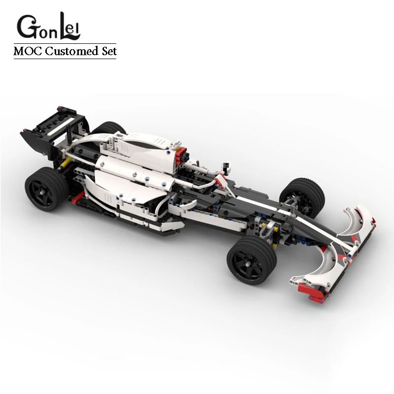 MOC Customized The 2019 Formula 1 Racing Building Blocks Technical F1 Sports Cars Bricks Model Difficulty Assemble DIY Toys Gift