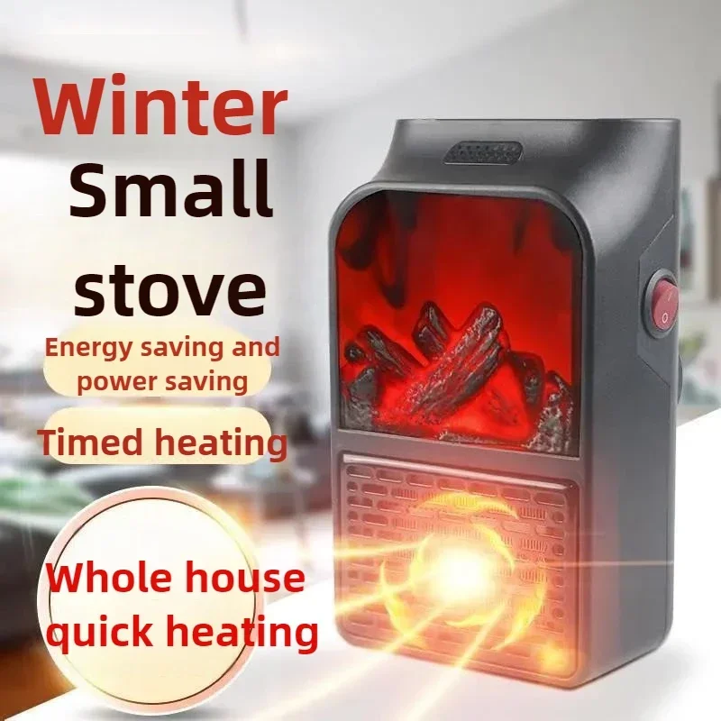 Bestseller New Portable Mini Flame Heater Student Office Home Small Desktop Heater Heating Fan Overheating Power Off Anti-Scaldi