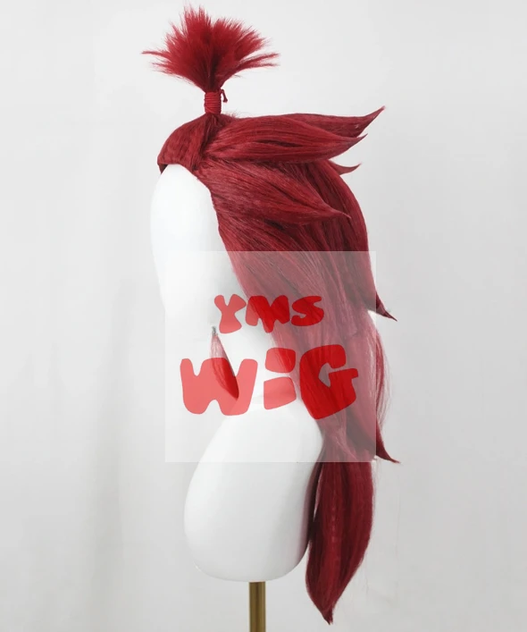 YMS WIG Monster Hunter X Street Fighter Akuma Red Cosplay Wig