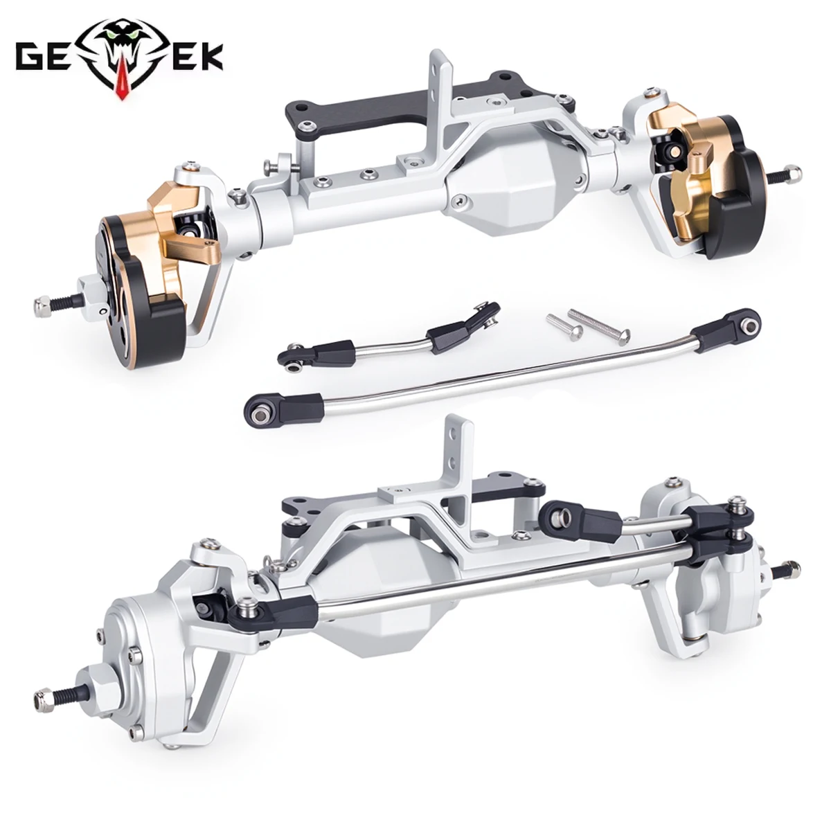 Aluminum Brass Front Rear 4WS Portal Axle Complete Set for 1/10 RC Crawler Car UTB Capra Cheater Rigs LCG Chassis Upgrade