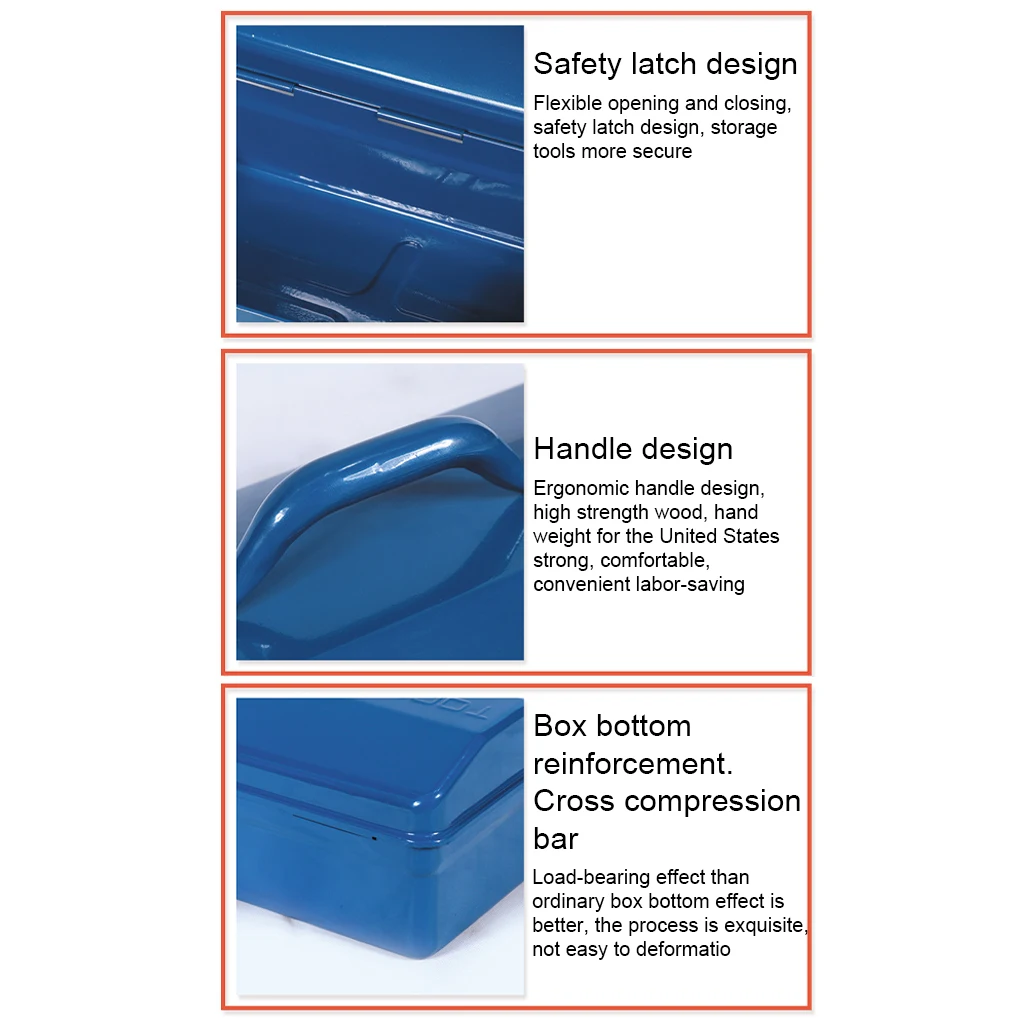 Metal Repair Tool Storage Container - Store Your Tools Safely And Neatly Outdoor Hardware Organizer Iron Sheet Tool Box