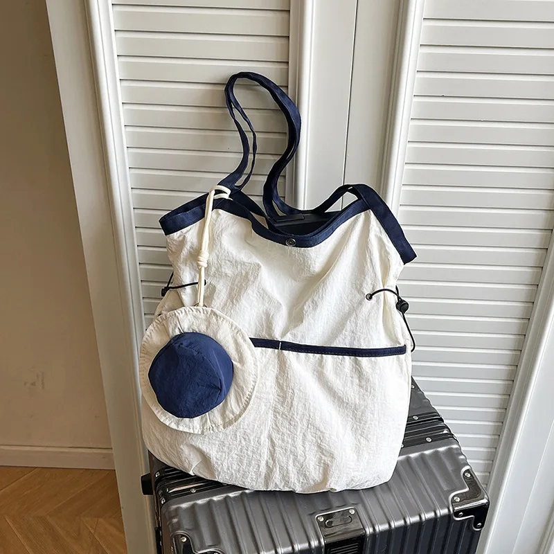 

New Fashion Shoulder Bags for Women Large Capacity Casual Drawstring Shopping Tote Bag Autumn Winter Casual Multi Composite Bag