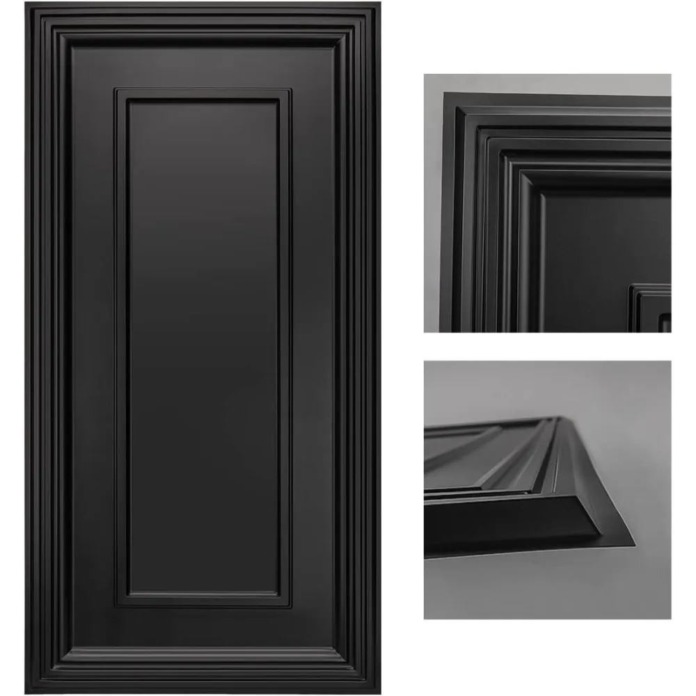 

Upgraded version 24-Pack Black Drop Ceiling Tiles, 24x48in, for remodeling or new construction to ceiling or wall decoration.