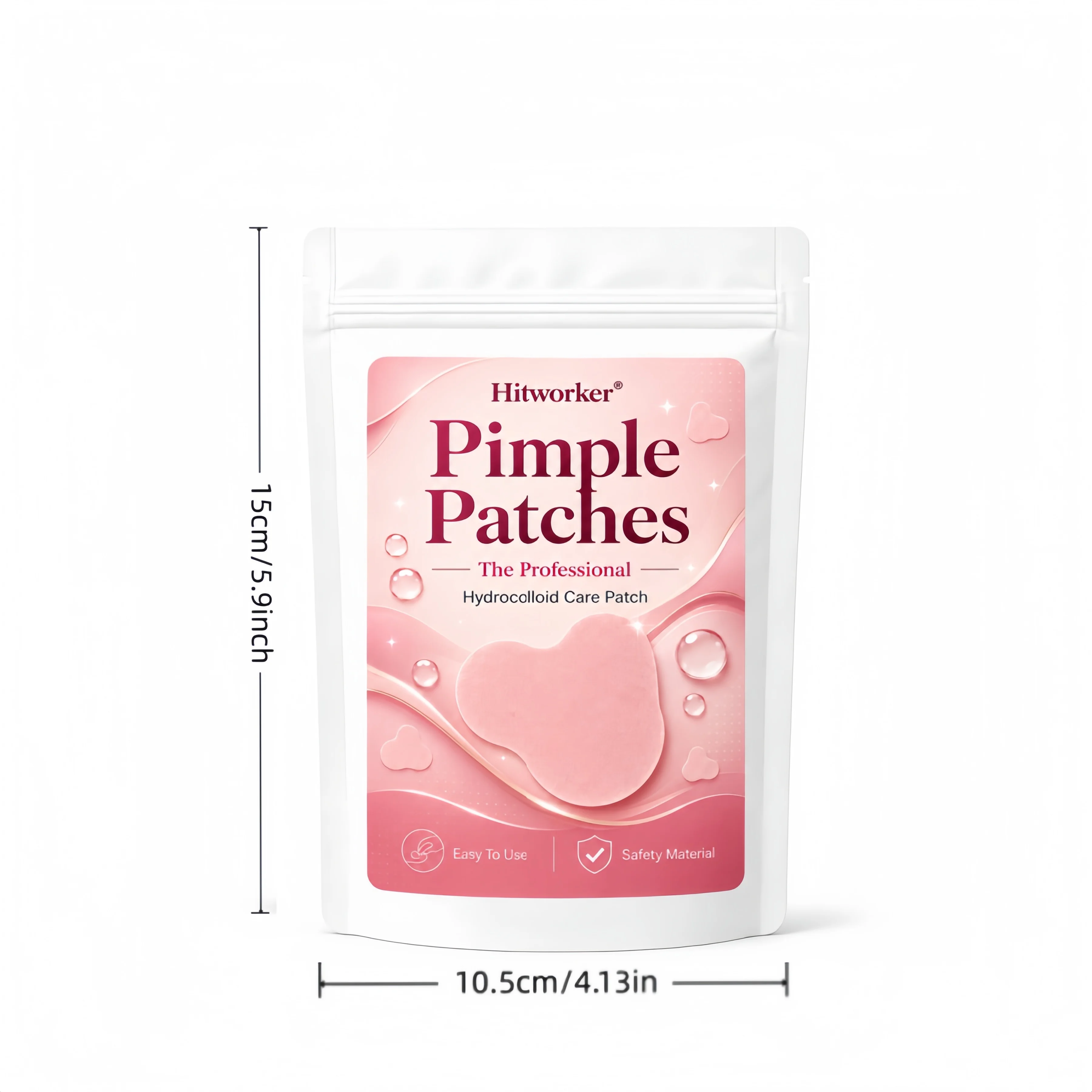 Pink Hydrocolloid Pimple Patches Cute Cloud Shaped Acne Spot Stickers Ultra-Thin Blemish Cover for Daily Skincare - view 5