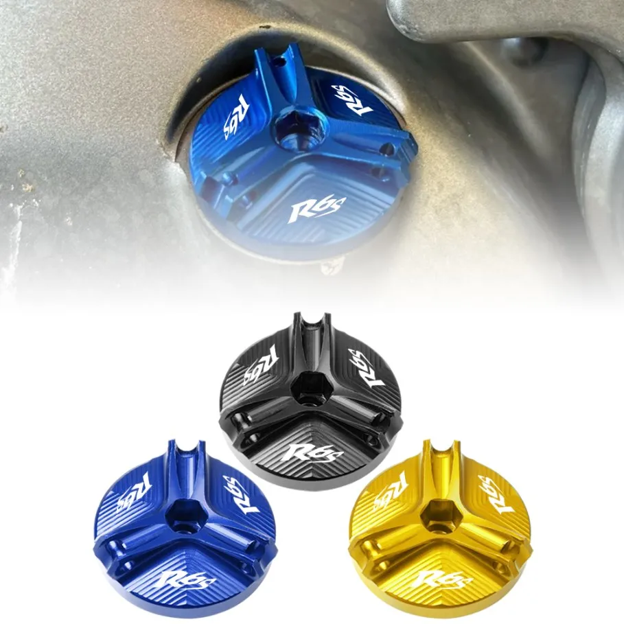 

Motorcycle YZF R6 1999-2016 Engine Oil Filler Cup Plug Cover cap Screw For Yamaha YZF-R6S YZFR6S YZF R6 R6S 2006- 2010 2009 2008