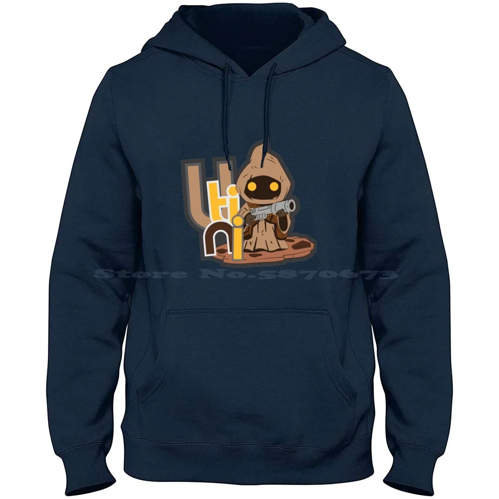 Jawa-Utini 100% Pure Cotton Hoodie Tshirt Utini Jawa Sandcrawler Character Tatooine Fun Vintage Small Cantina Mando The Show Tv