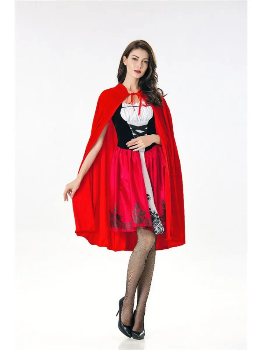 زي تنكري جديد للهالوين مستوحى من الأنمي والحكايات الخيالية، زي ليلى والذئب، ملابس تقليدية صينية للعروض المسرحية #1