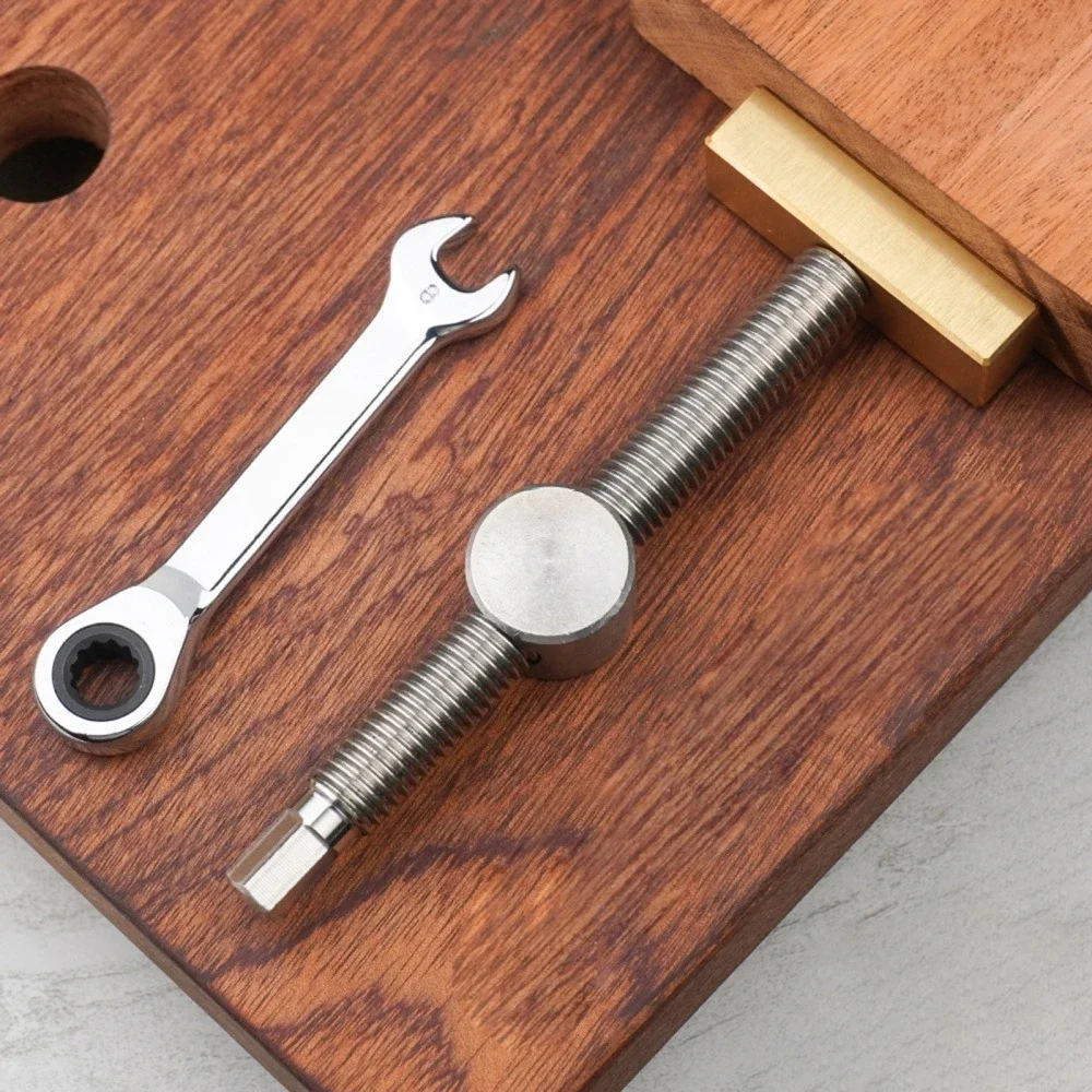 

Woodworking desktop vice, tenon stop, fixed locking accessories, brass stainless steel ratchet
