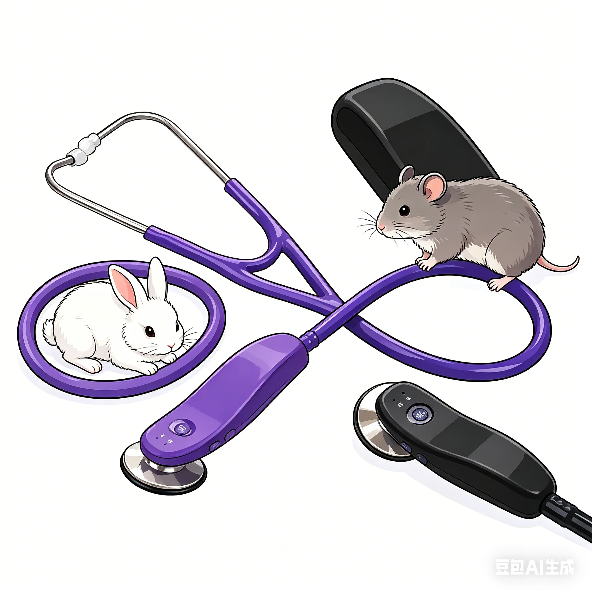 Vet AI  Bluetooth Electronic Chestpiece Heart Sound Ana lyzer Noise Reduction Cloud Storage Multi Party Sharing Clinical Device view 3