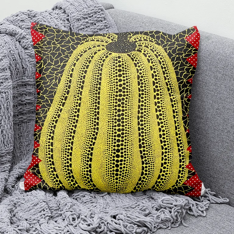 Yayoi Kusama Abstract Art Printed Pillow Polkadot Pumpkin Miękka wygodna poduszka Sofa Krzesło Łóżko samochodowe Poduszka dekoracyjna