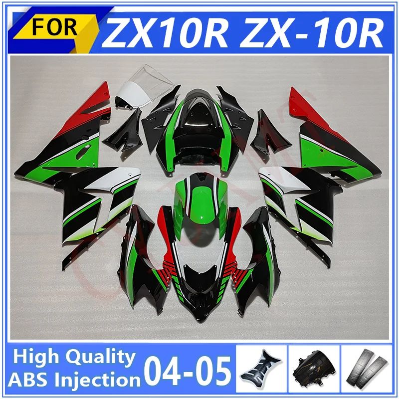 

ABS Injection Motorcycle Fairing Kit for Kawasaki ZX10R ZX-10R 2004 2005 Full Cover Fairings ZX 10R 10RR 04 05 Bodyframe Housing