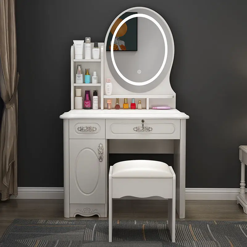 Modern Dressing Table Standing for Bedroom Small Apartment Hotel Living Room-Simple Mini Girl's Makeup Cabinet