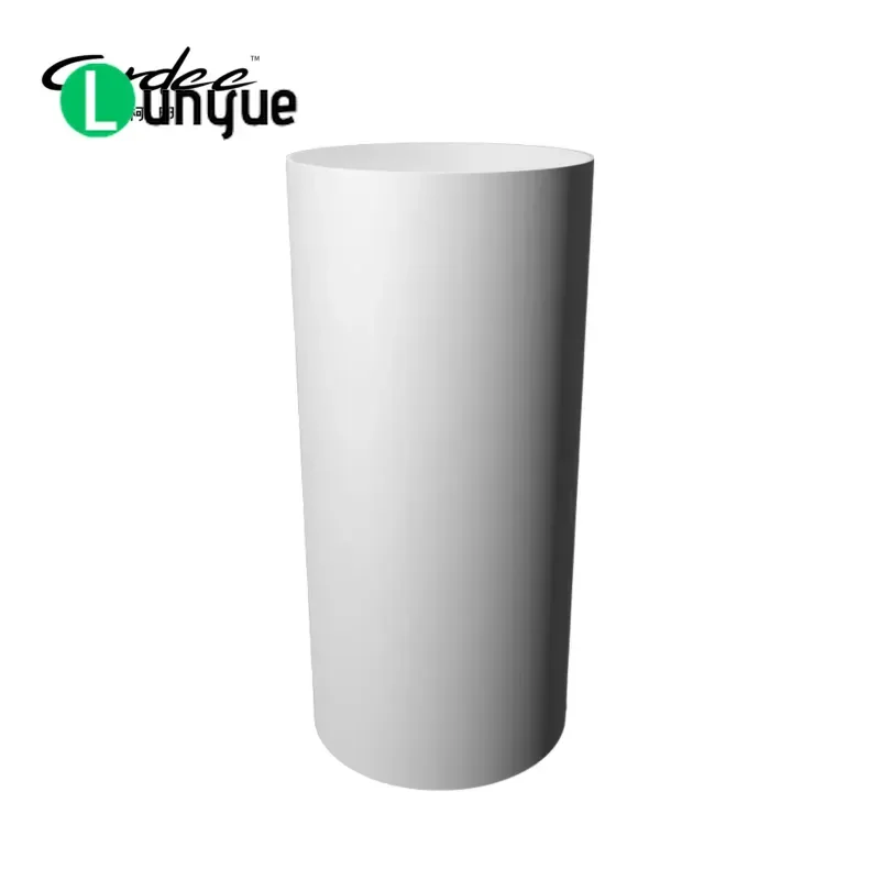 Modern Luxury Freestanding Artificial Stone Round Washbasin Solid Surface Bathroom Sink with Drain for Home Hotel Vanity