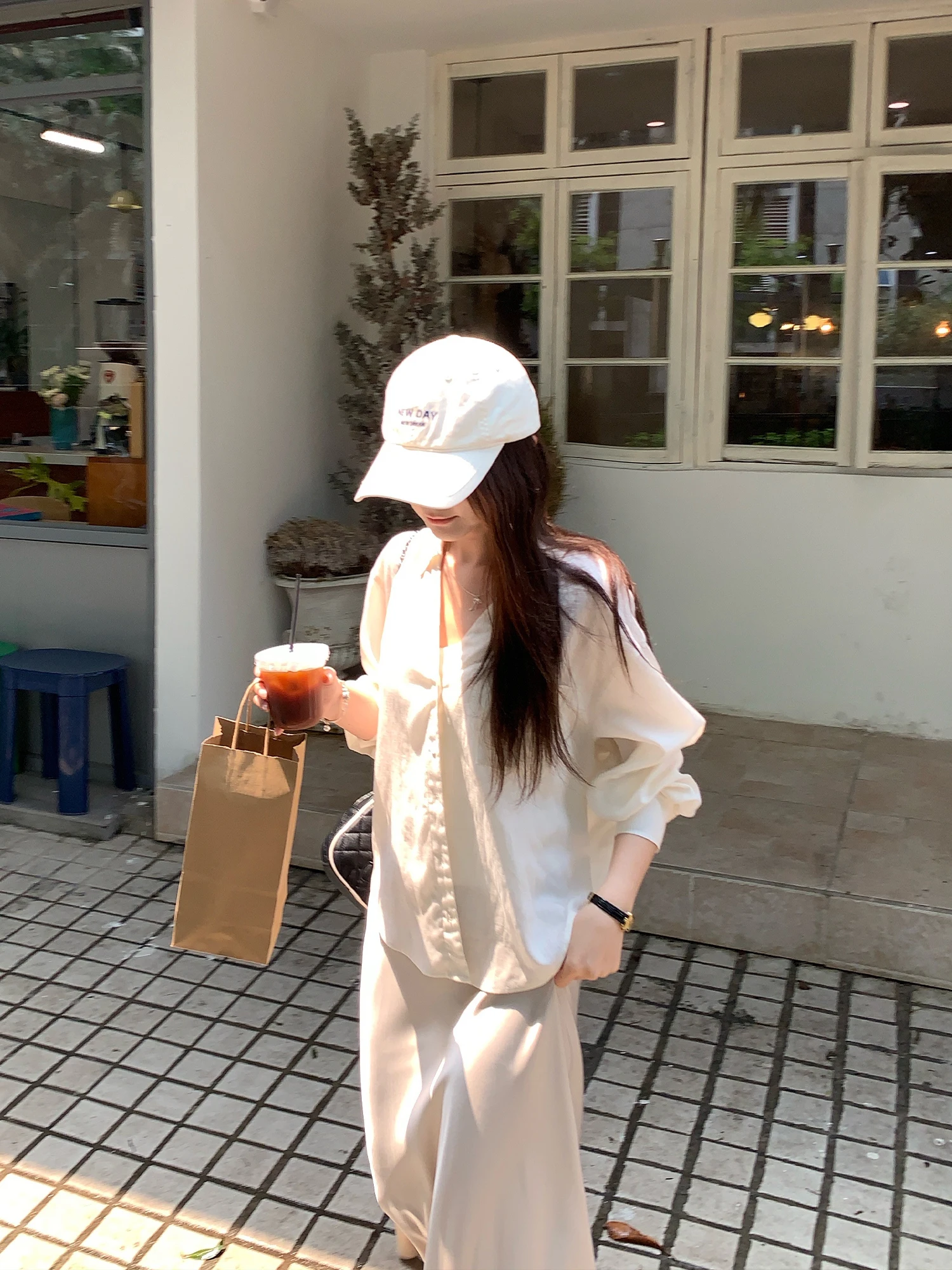 

Women's Casual Style Loose Fit Long Sleeve White Shirt Lenzing Lyocell Fabric Blend Linen 11% Spring Summer Autumn