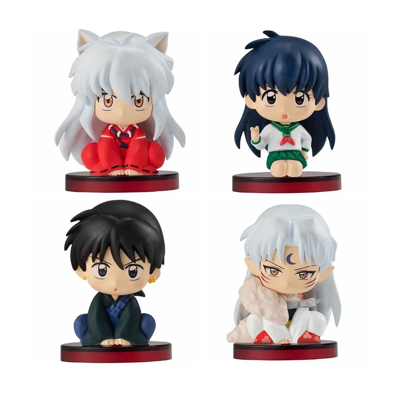 Set de 4 Figuras de Anime INUYASHA, Muñeco de Kikyo, Sesshoumaru, Higurashi Kagome, Regalo