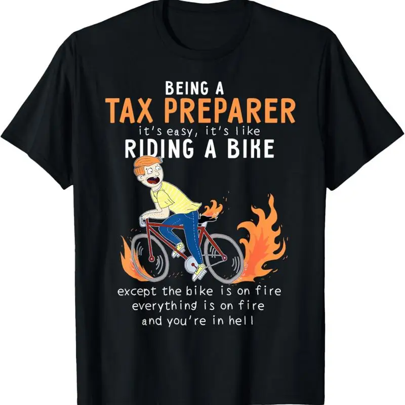

Tax Preparer Like Riding Bike Cyclist Funny T Shirt